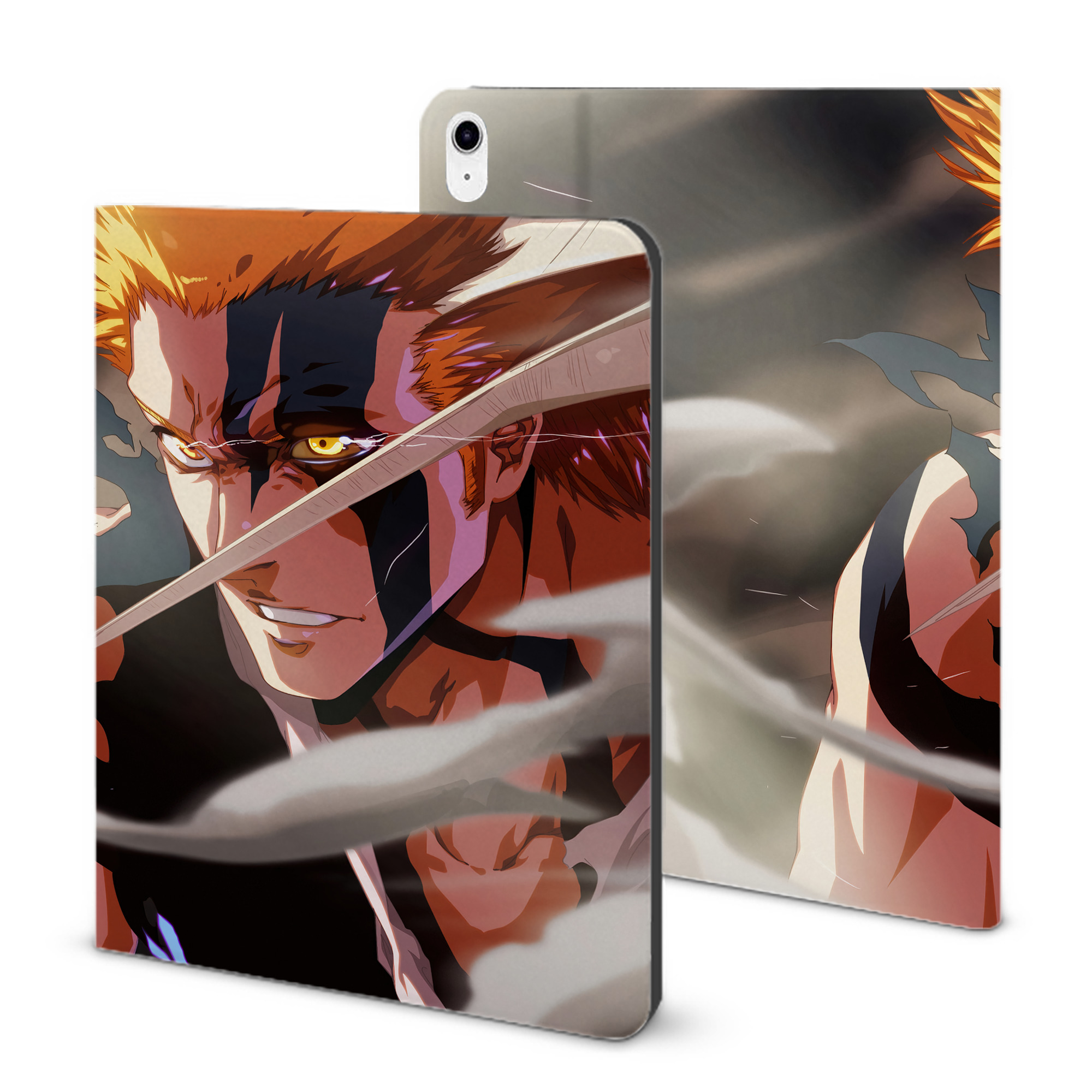 （画像用） ブリーチ BLEACH IPad ケース ブック型 PUレザー TPU 耐衝撃 軽量 薄型 ペン収納なし 全面保護 IPad 各モデル対応